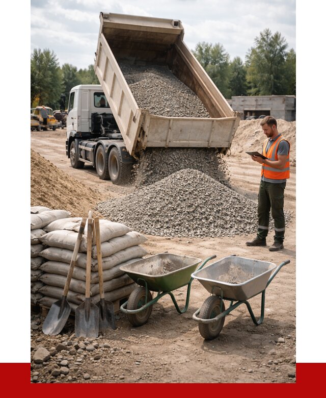 Доставка нерудных материалов в Холмске от 1233 руб. | ПРОНЕРУДХлм