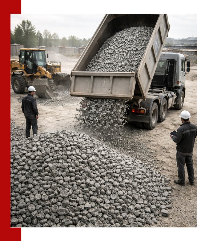 Доставка гранитного щебня фракции 20-40 в Холмске