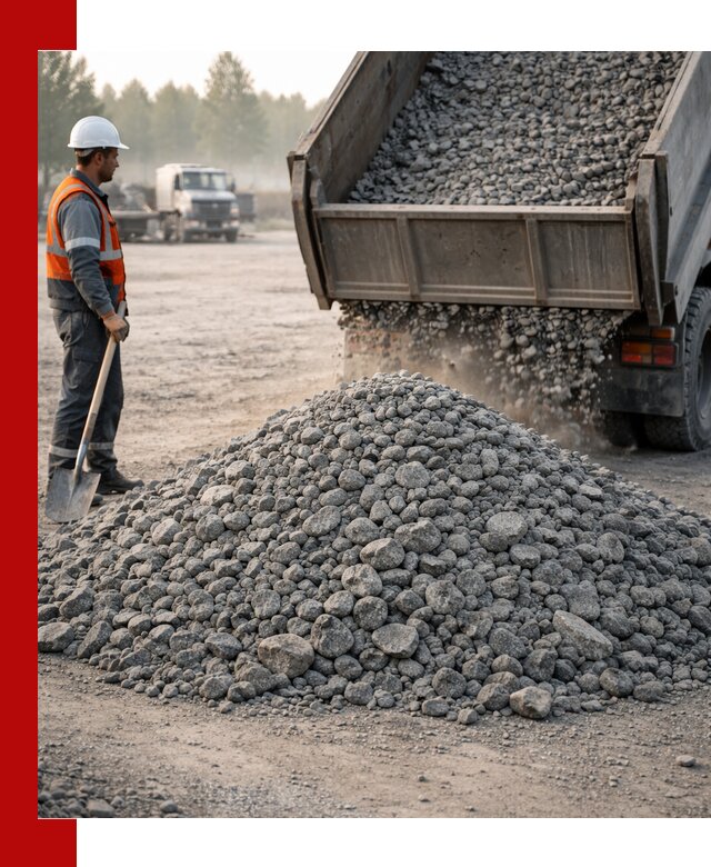 Гранитный щебень фракции 100–201 для строительства в Холмске