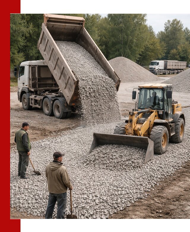 Купить гравийный щебень фракция 20-40 в Холмске с доставкой