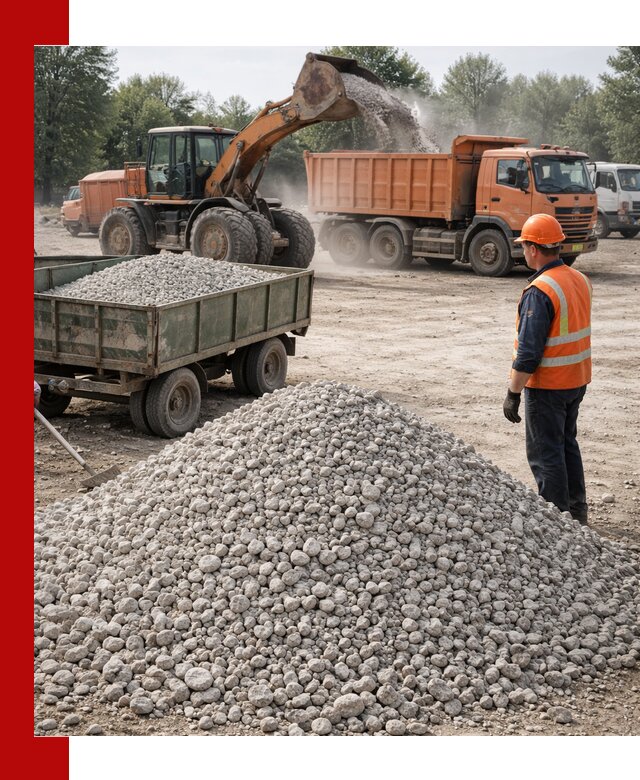 Доставка известнякового щебня фракция 20–40 в Холмске