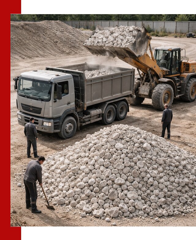 Известняковый щебень фракция 70–150 с доставкой в Холмске