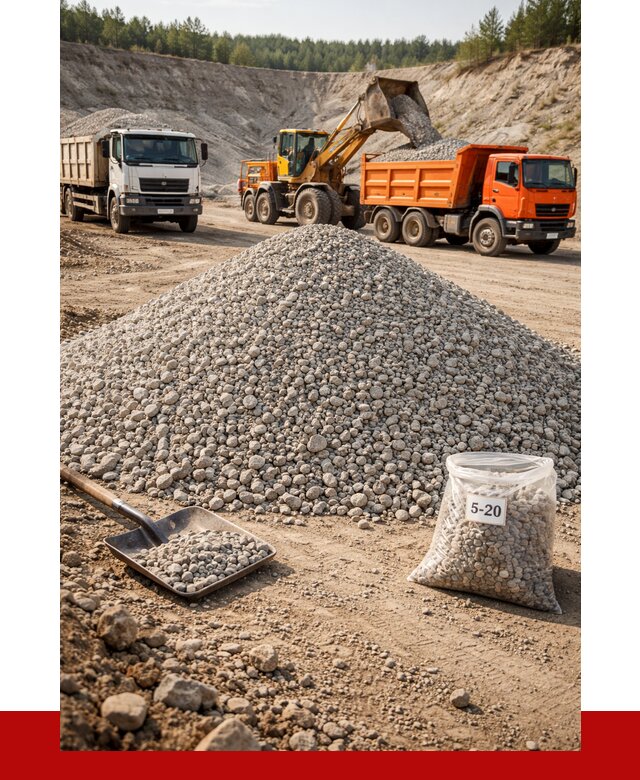 Доломитовый щебень фр. 5-20 в Холмске от 4314 р. | ПРОНЕРУДХлм
