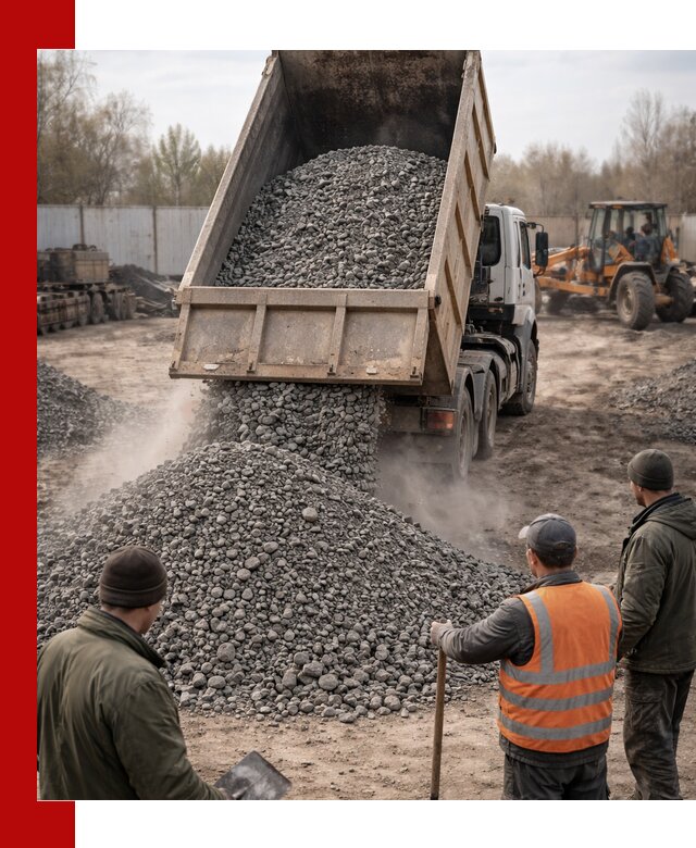 Доставка шлакового щебня в удобные сроки по выгодной цене в Холмске