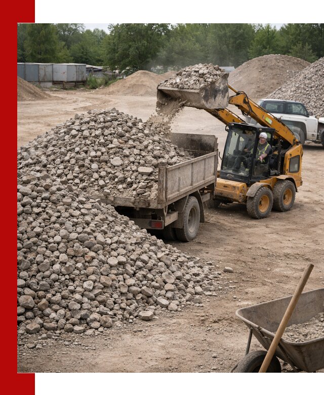 Доставка вторичного щебня в Холмске для строительных работ