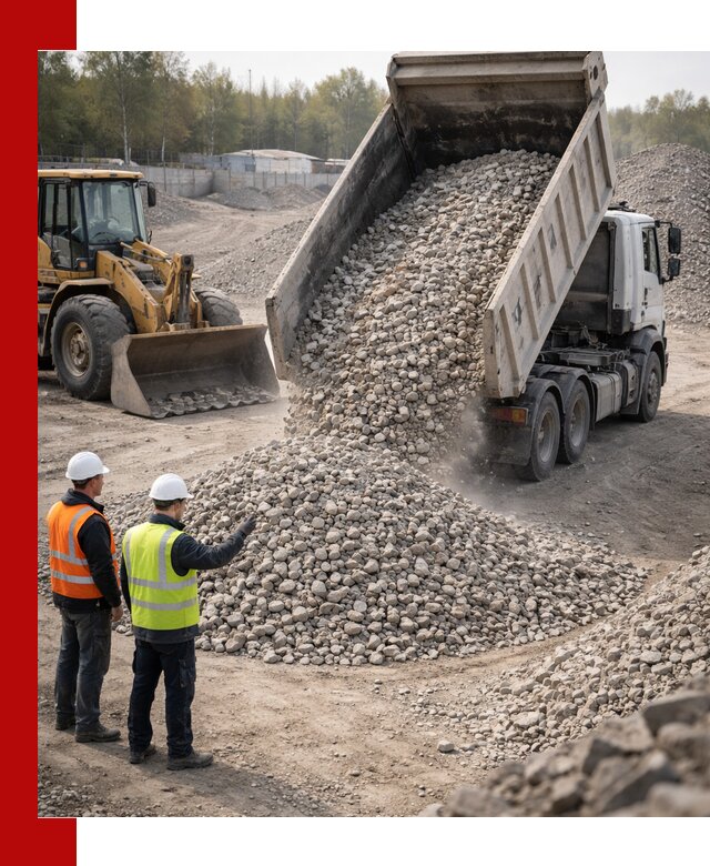 Вторичный щебень фракция 40–70 доставка в Холмске