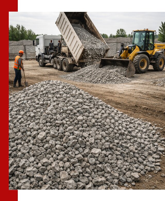 Доставка бетонного щебня фракции 40-70 в Холмске