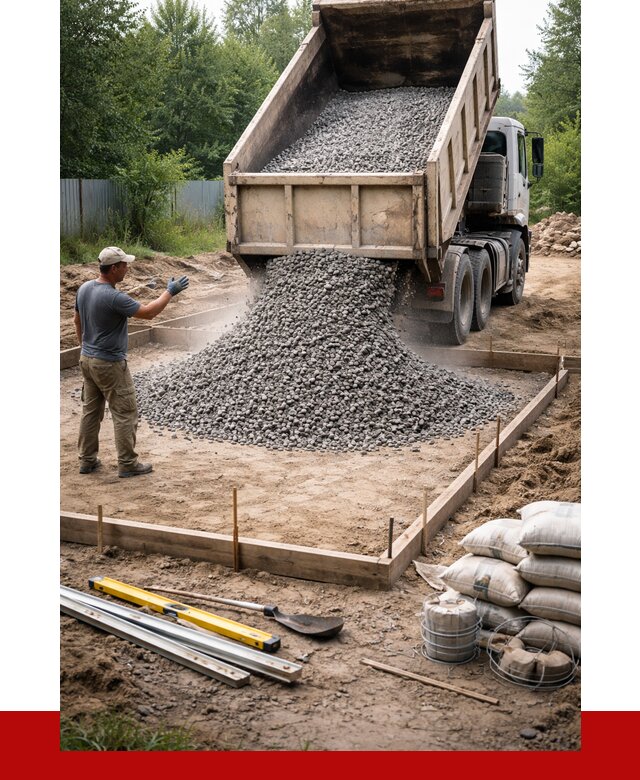 Купить щебень для фундамента в Холмске от 4622 р. | ПРОНЕРУДХлм