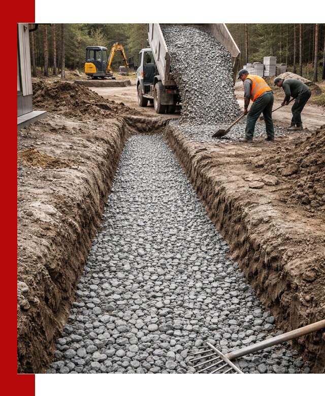 Щебень для дренажа с доставкой в Холмске высокого качества