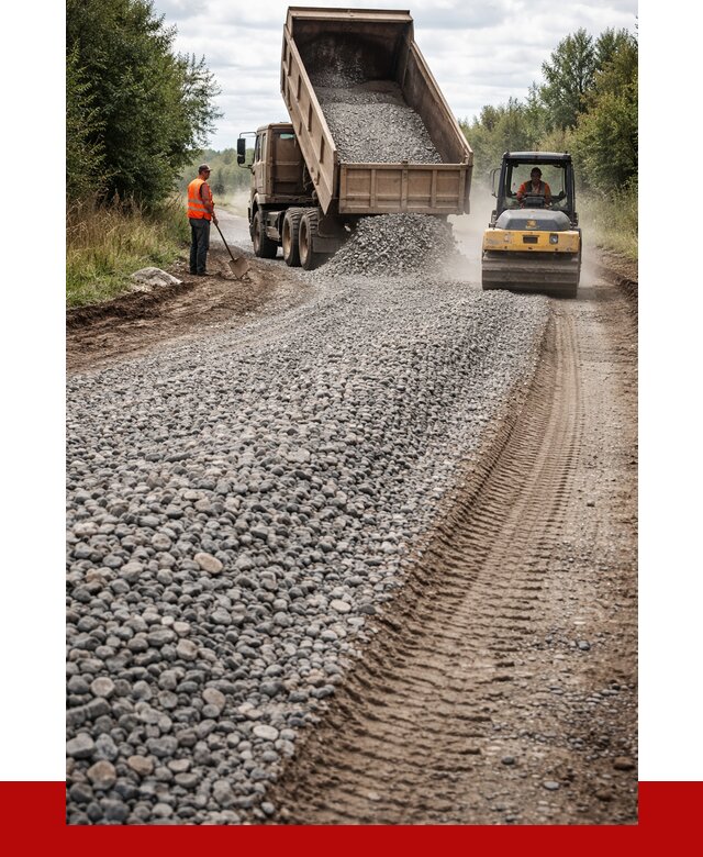 Щебень для отсыпки дороги в Холмске от 2773 р. ПРОНЕРУДХлм