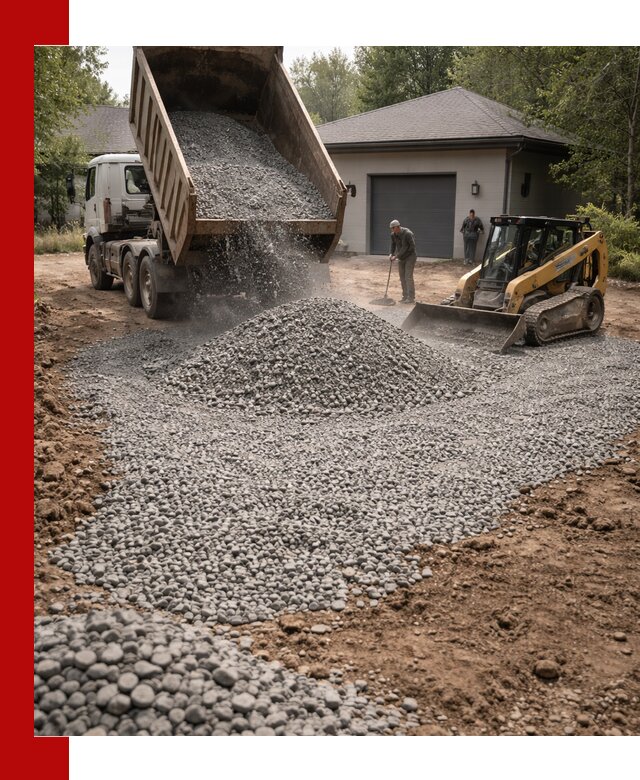 Щебень для парковки в Холмске: доставка и укладка качественного материала