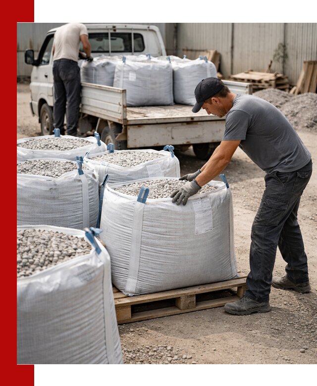 Доставка щебня в мешках по выгодным ценам в Холмске