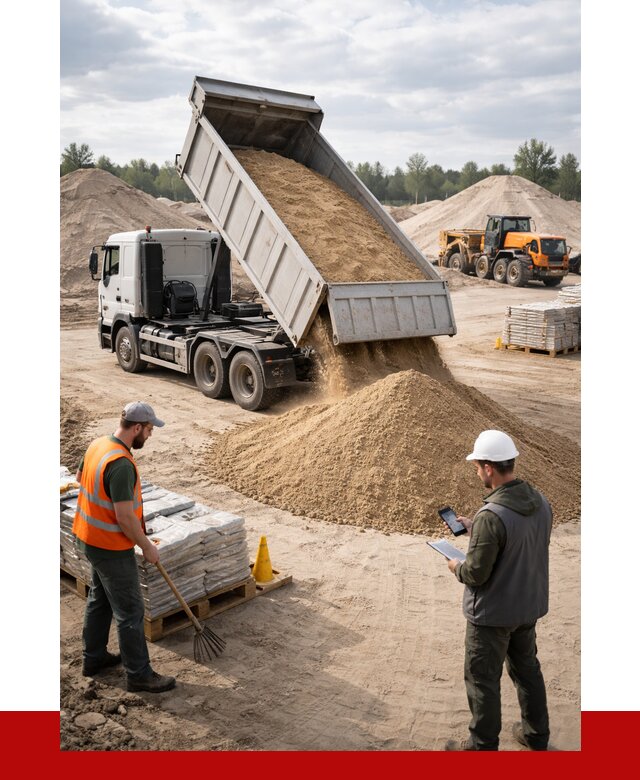 Карьерный песок с доставкой в Холмске от 3698 р. ПРОНЕРУДХлм
