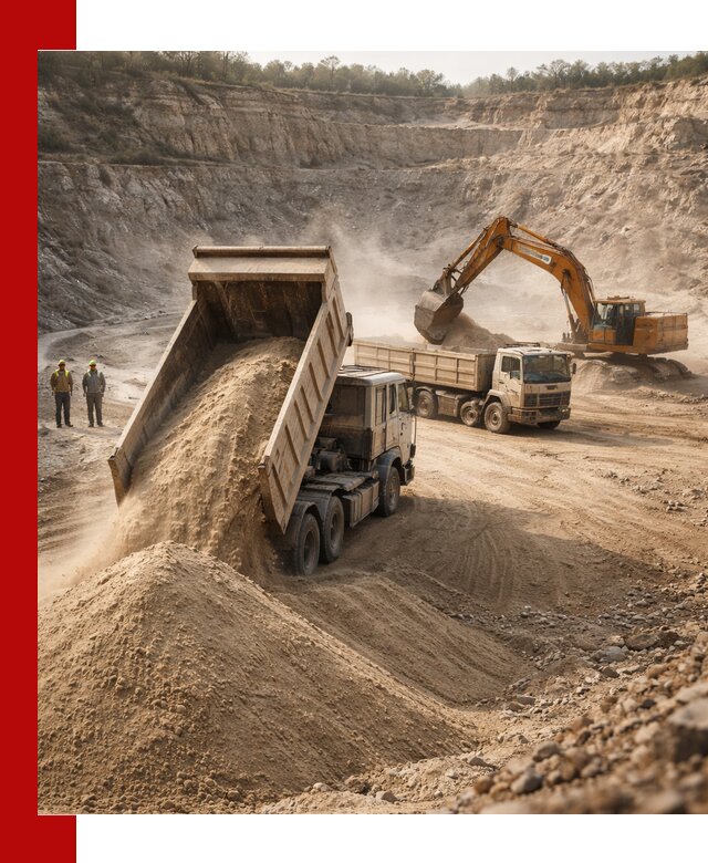 Карьерный песок навалом с доставкой в Холмске