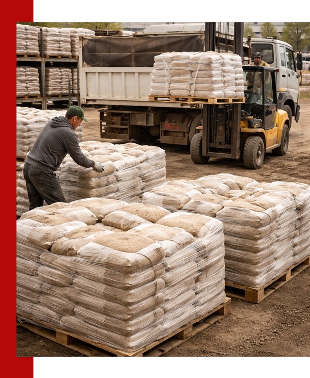 Карьерный песок в мешках с доставкой в Холмске