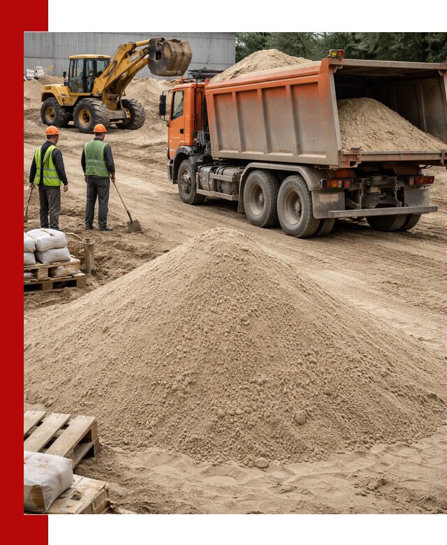 Доставка и продажа мытого речного песка в Холмске