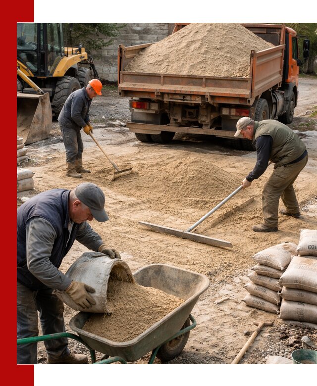 Поставка песка для стяжки в Холмске с быстрой доставкой