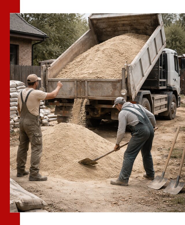 Песок для штукатурки с доставкой в Холмске качественный и чистый