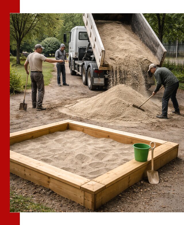 Песок для песочницы с доставкой в Холмске недорого и чистый