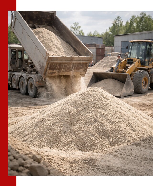 Кварцевый песок с доставкой в Холмске для строительных работ