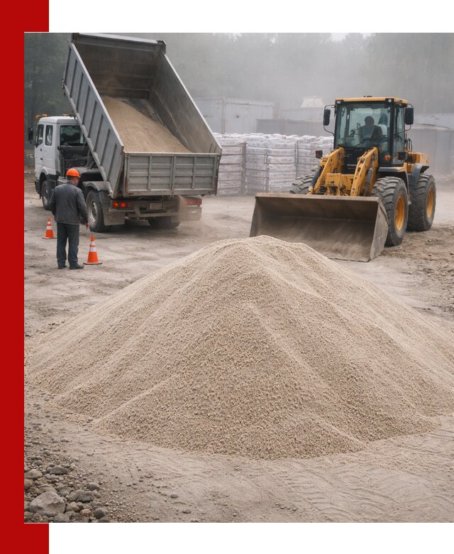 Кварцевый песок фракция 0–8 для стройработ в Холмске
