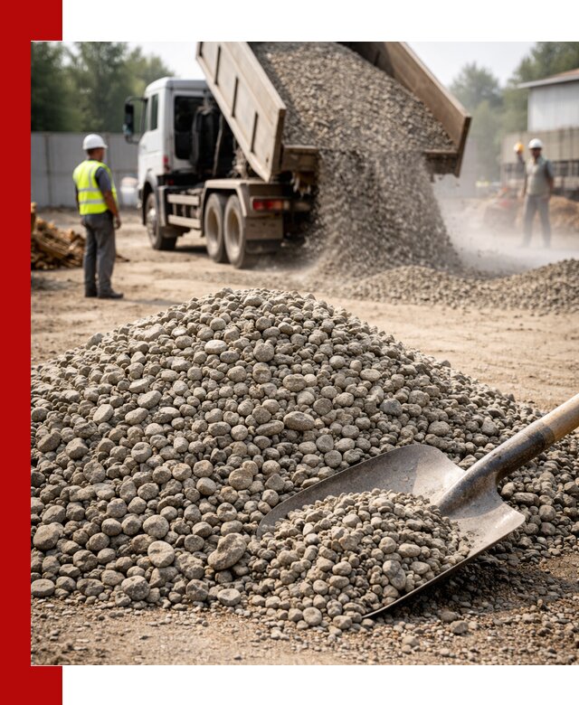 Доставка гравия фракции 20-40 в Холмске с самосвалами