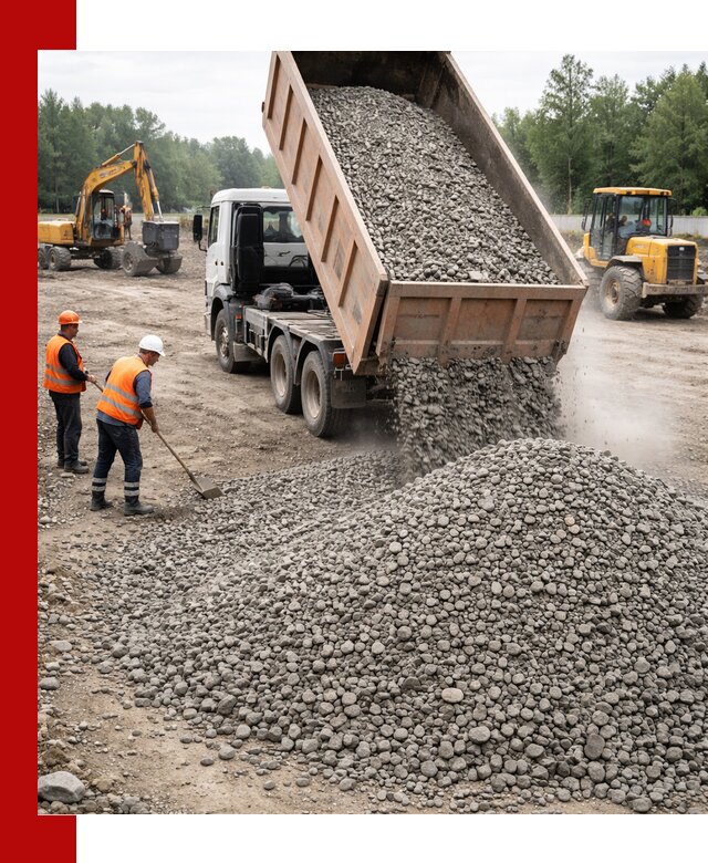 Доставка гравия фракции 40-70 в Холмске оптом и в розницу