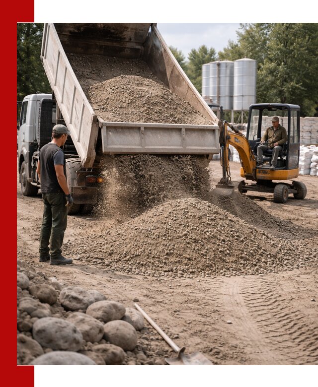 Доставка ПГС С3 в Холмске самосвалами и миксерами