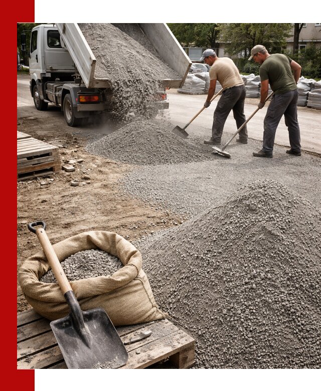 Отсев для тротуарной плитки в Холмске — доставка и укладка