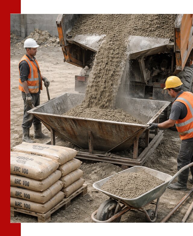 Доставка цементно-песчаной смеси М100 в Холмске