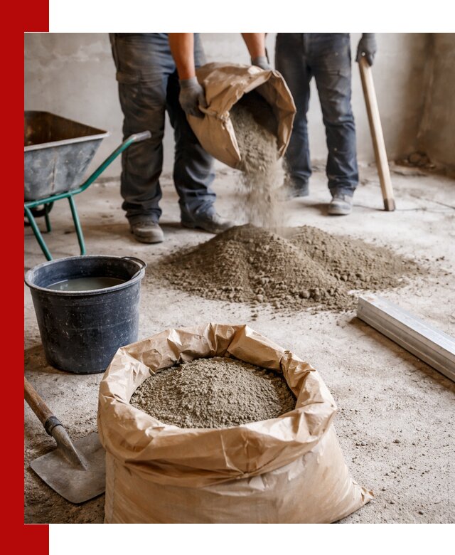 Доставка сухой смеси для стяжки в Холмске