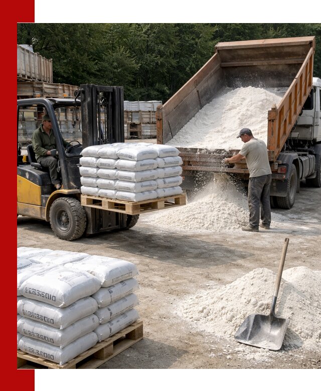 Доставка строительной извести оптом и в розницу в Холмске