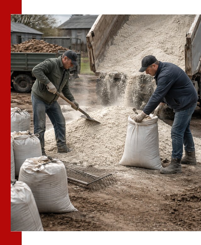 Доставка извести пушонки в Холмске оптом и мелким оптом