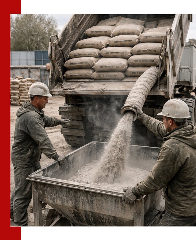 Доставка цемента М400 в Холмске оптом и в розницу