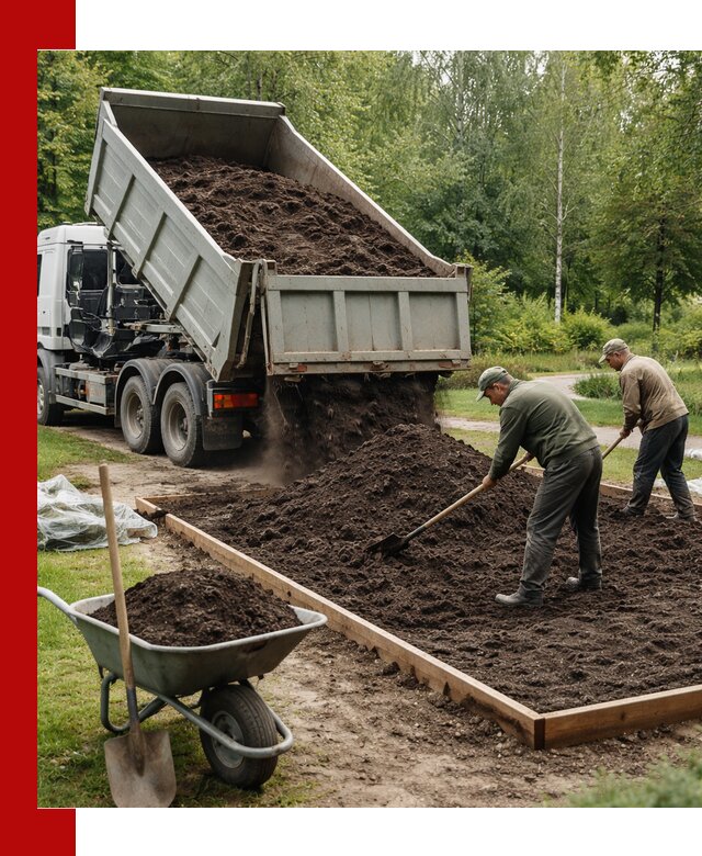 Доставка грунта для озеленения и благоустройства в Холмске