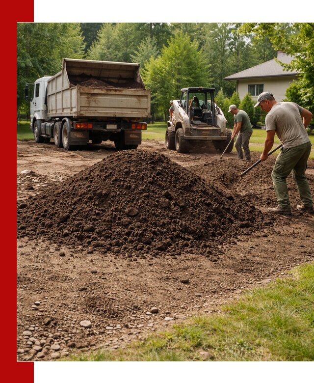 Доставка и укладка грунта для газона в Холмске