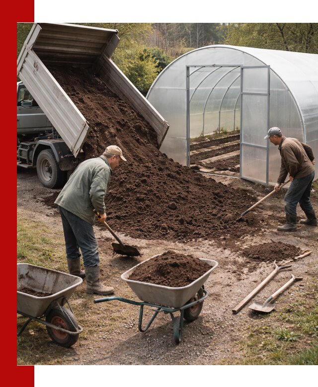 Грунт для теплицы с доставкой в Холмске — плодородный субстрат под растения