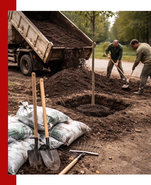 Грунт для посадки деревьев в Холмске — доставка и подготовка почвы