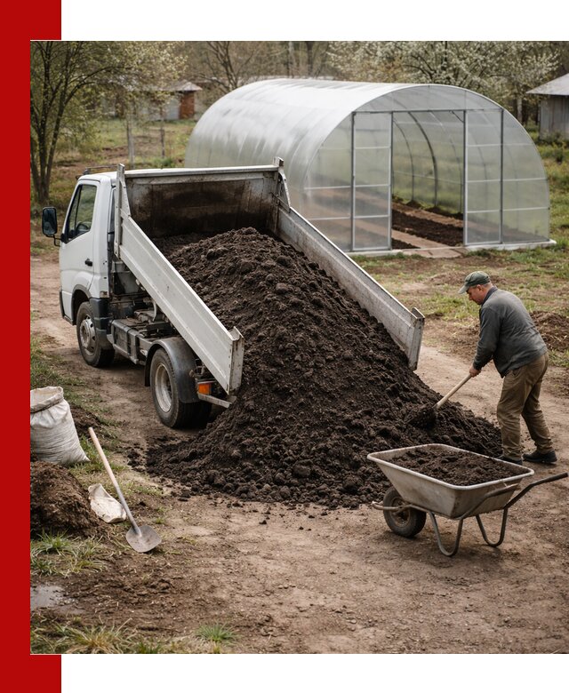 Чернозем для теплицы с доставкой в Холмске