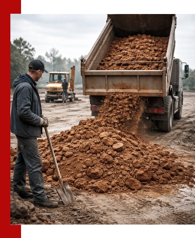 Глина для засыпки в Холмске с доставкой самосвалами