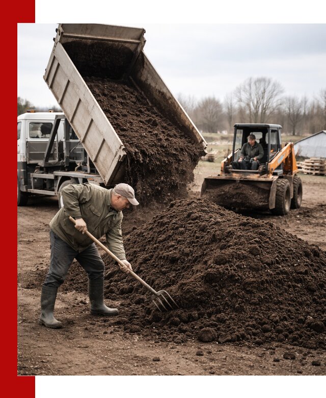 Доставка и продажа перегноя в Холмске быстро и дешево