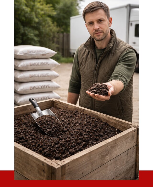 Купить биогумус в Холмске с доставкой от 8730 р. за куб | ПРОНЕРУДХлм