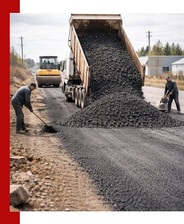 Асфальтовая крошка для дорог в Холмске — поставка и доставка