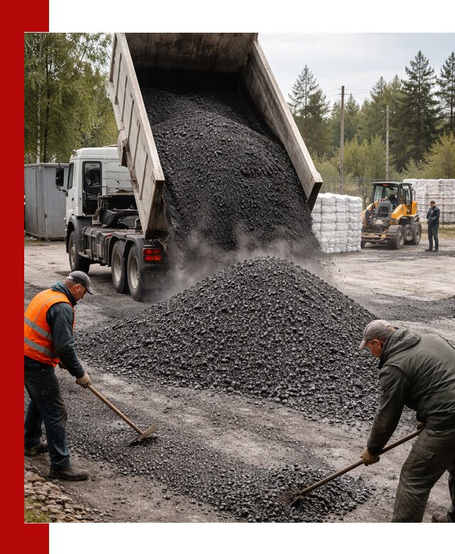 Доставка и продажа асфальтного гранулята в Холмске