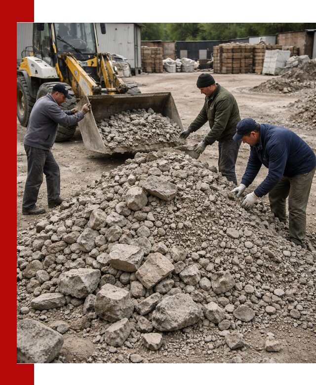 Демонтаж и вывоз бой бетона в Холмске