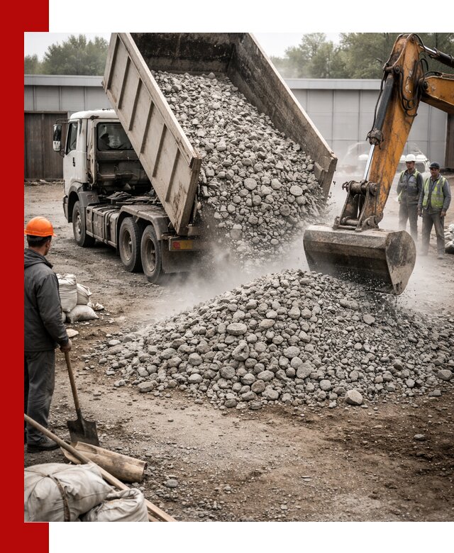 Доставка дробленого бетона в Холмске оптом и в розницу