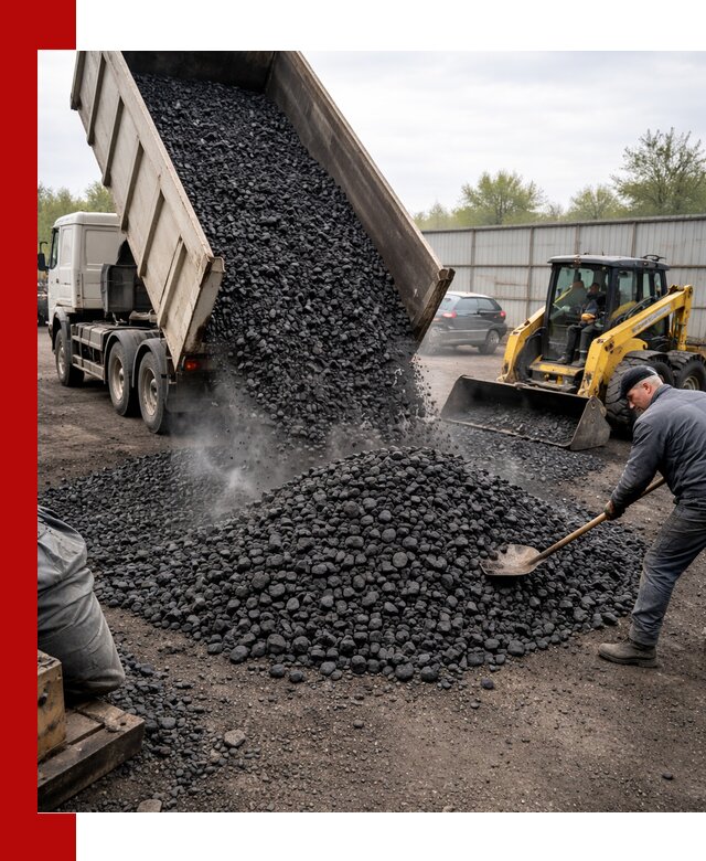 Доставка угля орех в Холмске оптом и в розницу