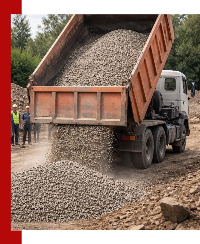 Доставка сыпучих материалов самосвалом в Холмске быстро и надежно