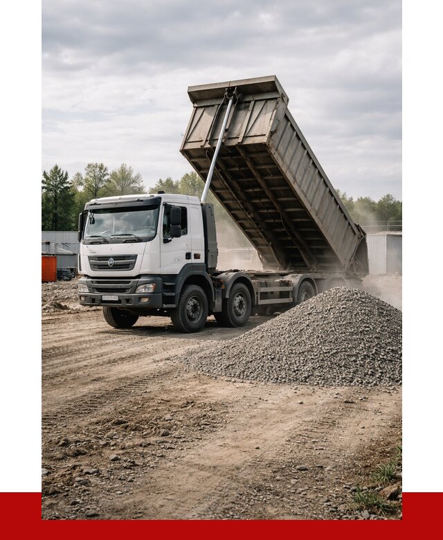 Доставка самосвалом 40 кубов в Холмске от 9244 р. | ПРОНЕРУДХлм