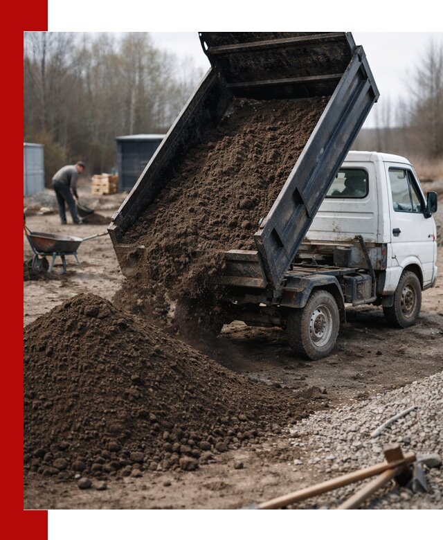 Аренда минисамосвала в Холмске для доставки сыпучих материалов